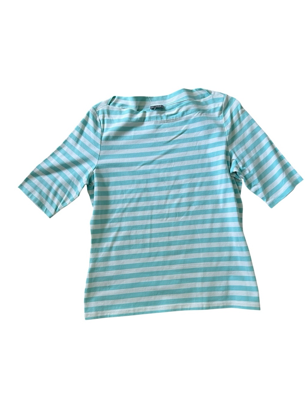 NWT Ann Taylor Mint Green & White Striped Short Sleeve Tee